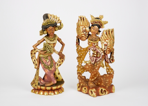 Balinese Legong Dancer Wooden Sculptures