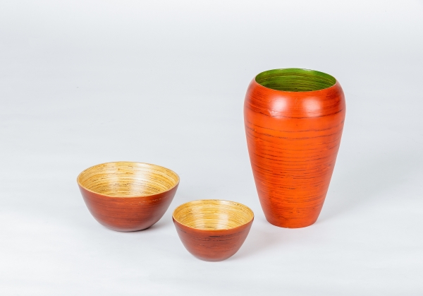 Bamboo Vase and Bowl